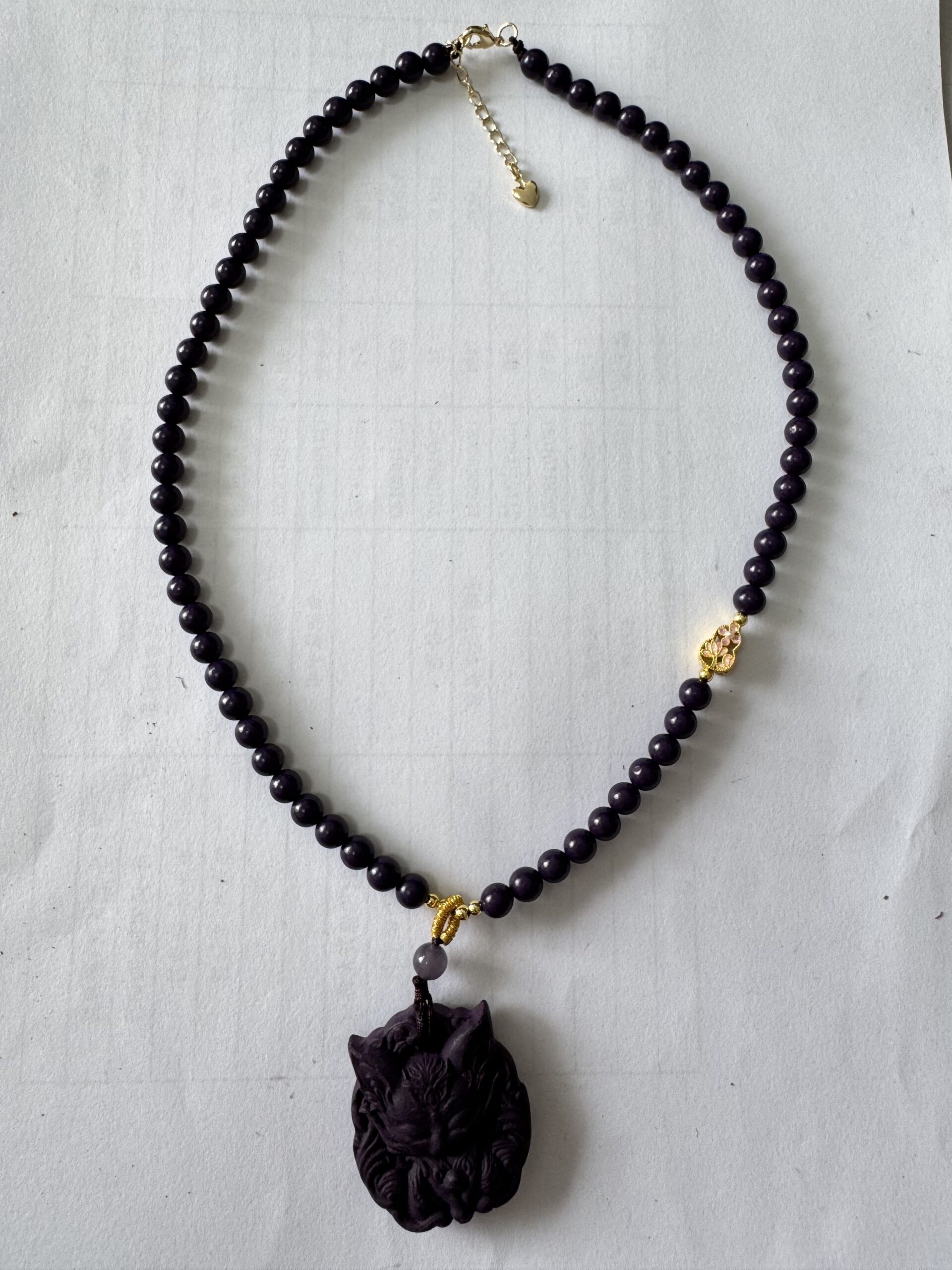 Fox Motif Botanical Necklace